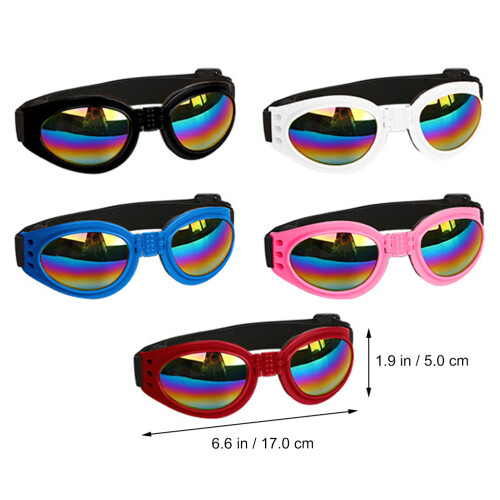 5Stk Faltbare Haustier Sonnenbrille Mit Elastischem Trageband 1