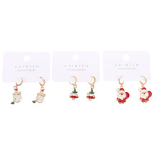 3Paare Stylische Weihnachts Ohrringe Trendige Weihnachts Ohrringe