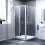 NES Home Bi-Fold Folding 760 x 760mm Glass Door with Frameless Side Panel Tray 1