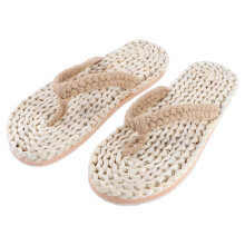 1Stk Retro Woven Slipper Damen Gelb Bequeme - Außenschuhe