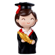 Resin Figur Cartoon Graduation Cake
