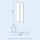 NES Home Bi-Fold Folding 760 x 760mm Glass Door with Frameless Side Panel Tray 8