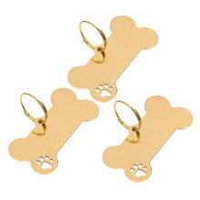 1Set Stilvolle Hundetags in Gold Für Haustiere