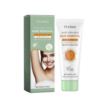 Oceaura Aloe Soothing Hair Removal Cream Mild Ingredients Moisturizing Clean Smooth Delicate Body Skin Neck Cream