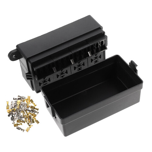 1Set Wasserfester Mehrfach Sicherungshalter Relaisblock Schwarz