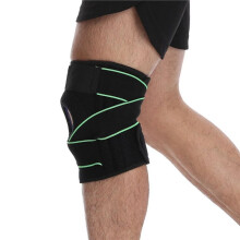 Breathable Non-Slip Knee Brace Adjustable Knee Brace Sports Knee Support Brace for Meniscus Tear Running Gym Green