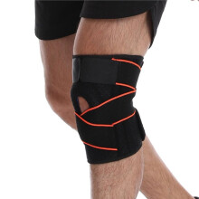 Breathable Non-Slip Knee Brace Adjustable Knee Brace Sports Knee Support Brace for Meniscus Tear Running Gym Orange