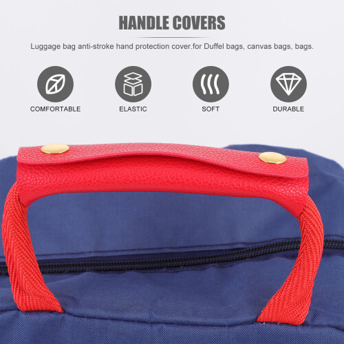 1Stk Roter PU Ledergriffschutz Für Handtaschen 2