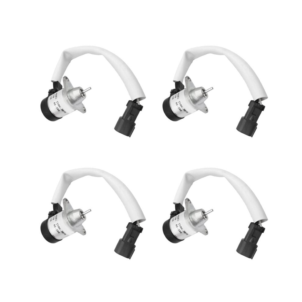 4X 12V 1500-3076,41-9100,42-100 Refrigerated Truck Engine Fuel Shut Off Solenoid For Engine Stop Solenoid Silver 6033892434275