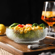 430 ml Dessertschale aus Glas, einzigartiges Aussehen, filigranes Randdesign, Servierschale aus Glas