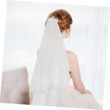 Spitze, glitzernder Schleier, Tüll, Brautkamm, Paillettenrand, Blumendesign