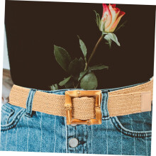 Elastischer, strohgewebter Taillengürtel für Damen – bequem und strapazierfähig – modisches Accessoire