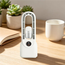 Draagbare handventilator, USB-oplaadbaar, stille mini ventilator met instelbare snelheid, klein en compact