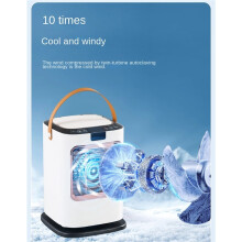 Ventilatore condizionatore portatile USB, evaporativo con nebulizzazione, oscillazione, telecomando, ghiaccio, uso camera e ufficio