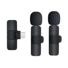 Microphone Lavalier Sans Fil, pour Enregistrement VidéO, Diffusion en Direct, TikTok, Vlog, Microphone Antibruit de PréSentation