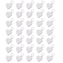 35PCS Heart Blank Board Keyring Keychain Printing Keyrings DIY Sublimation Key Chains Accessories(Double Sided)