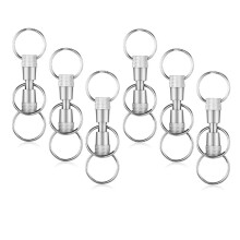 3-Way Quick Release Keychain Detachable Key Rings Pull Apart Separate Quick Disconnect Release Convenient Accessory 6pcs
