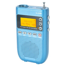 Bärbar FM AM SW-Radio Trådlös Digitalradio Högtalare LED-Ficklampa Sovtimer Radio Stöder TF-Kort