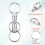 3-Way Quick Release Keychain Detachable Key Rings Pull Apart Separate Quick Disconnect Release Convenient Accessory 6pcs 3