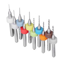 10er Set Mini-Bohrer 0,3-1,2mm