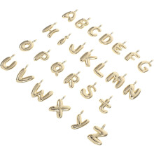 26 Mini-Buchstabenanhänger, vergoldet, Schmuck, Initialen