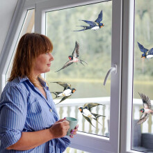 12 Blatt PVC-Fensterfolie zum Schutz vor Vogelschlag, dekorativ