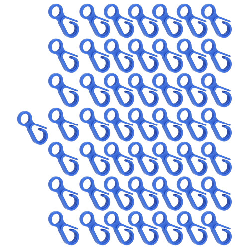 50 blaue Karabinerhaken