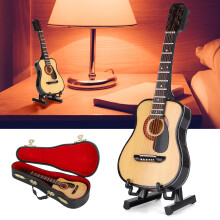 Mini-Gitarre Deko 15cm Holz