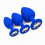 3Pc Silicone Anal Plug Set with Crystal Base Small Medium Large Body Safe Blue 1