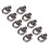 20 D-Ringe mit Nieten 19 mm Metall 6