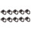 20 D-Ringe mit Nieten 19 mm Metall 17