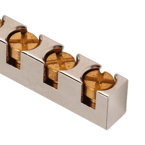 Gitarrensattel 6-saitig Metall silber 1