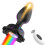 X-Toyz Remote Controlled Vibrating Butt Plug with LED Light USB Rechargeable Waterproof Black 1