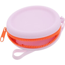 Silikon-Aufbewahrungstasche für Münzen, kleines rundes Etui für Kopfhörer, Reiseaccessoires, Reißverschlusstasche für Schlüssel und Lippenstift