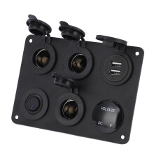 6 Gang Schalter Panel USB Voltmeter wasserdicht
