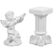 Mini-Dekorationsformteil, römische Säule, Engelsstatue, Harzskulptur, tragbar
