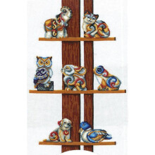 Kit de point de croix - Andriana S-43 - 33x55 cm - Toile Aïda 14ct (5,5 pts/cm) blanc - 29 couleurs mouliné Kirov