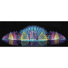 Kit de point de croix - Andriana P-62 Fontaine chantante - 19x59 cm - Toile Aïda 16ct noire - 52 couleurs