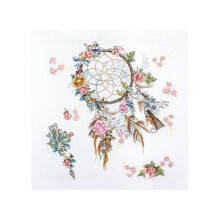 Kit de point de croix - RĂŞves de printemps (L8035) - Toile Aida 16ct blanc - 29x31 cm - 39 couleurs Anchor