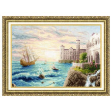 Kit point de croix - Golden Fleece - Rive marine - Toile Aida 18ct (7 pts/cm) - 60 couleurs - 50x35 cm