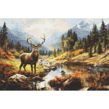 Kit de point de croix - Luca-S B621 «La grandeur de la nature» - 67x44 cm - Aida 16ct ivoire - 64 couleurs Anchor