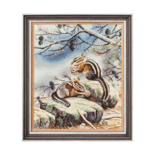 Kit de point de croix - Tamias - Golden Fleece - Aida 16ct blanc - Dessin 34,8 x 42 cm