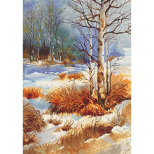 Kit de point de croix - L'automne (Luca-S) - Toile Aida 16ct blanche - 53 couleurs Anchor - 35x49 cm