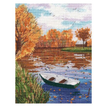 Kit point de croix compté - Souffle d'automne (Oven) - 2026 cm - Toile Aïda 16ct blanc - 32 couleurs