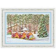 Kit de point de croix - Express du Nouvel An - Toile Zweigart Aida 16ct - 75 couleurs Madeira - 41,3x27,8 cm