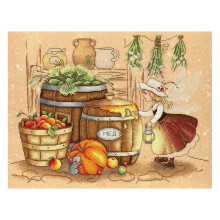 Kit point de croix compté Cendrillon 30x21 cm — toile Aïda 18ct imprimée, 30 couleurs