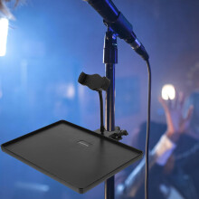 Universal-Telefonablage, verstellbare Soundablage, Mikrofonständer, Klemmablage, schwarzes ABS-Metall