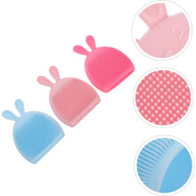 3-teiliges Baby-Badebürsten-Set aus Silikon: Duschbürste, weiche Peeling-Gesichtsreinigungsbürste für Neugeborene und Kinder