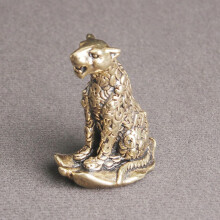 Dekorativer Leoparden-Schmuck, Retro-Leoparden-Ornament, Messing-Tischdekoration