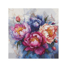 Kit de broderie - LUCA-S - King of flowers - Point de croix - Aida 16 - 66 couleurs